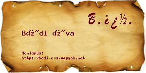 Bódi Éva névjegykártya